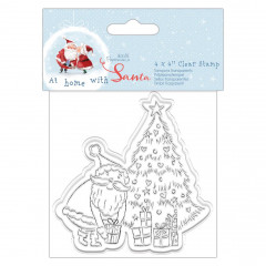 Clear Stamps - At Home with Santa Tree